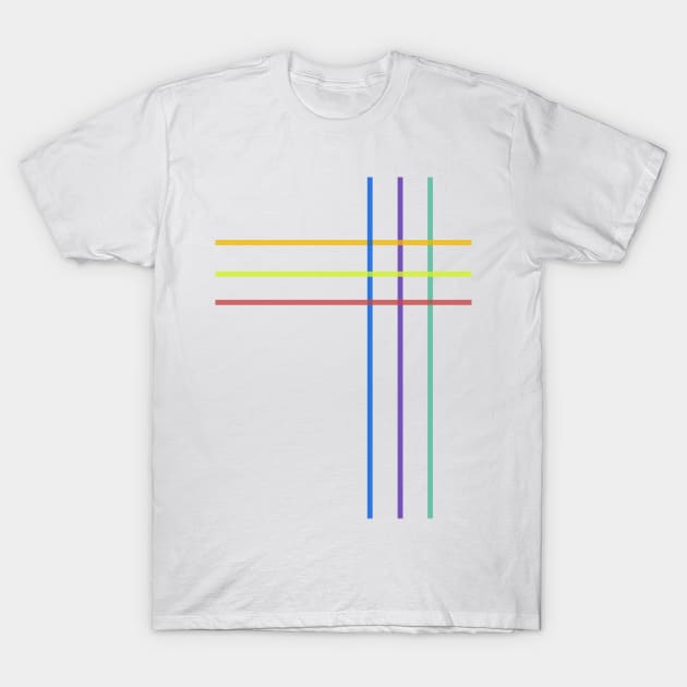 Minimal Rainbow Pattern T-Shirt by michelletabares